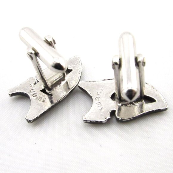 Vintage Swank Comedy & Tragedy Mask Cufflinks - Picture 12 of 12